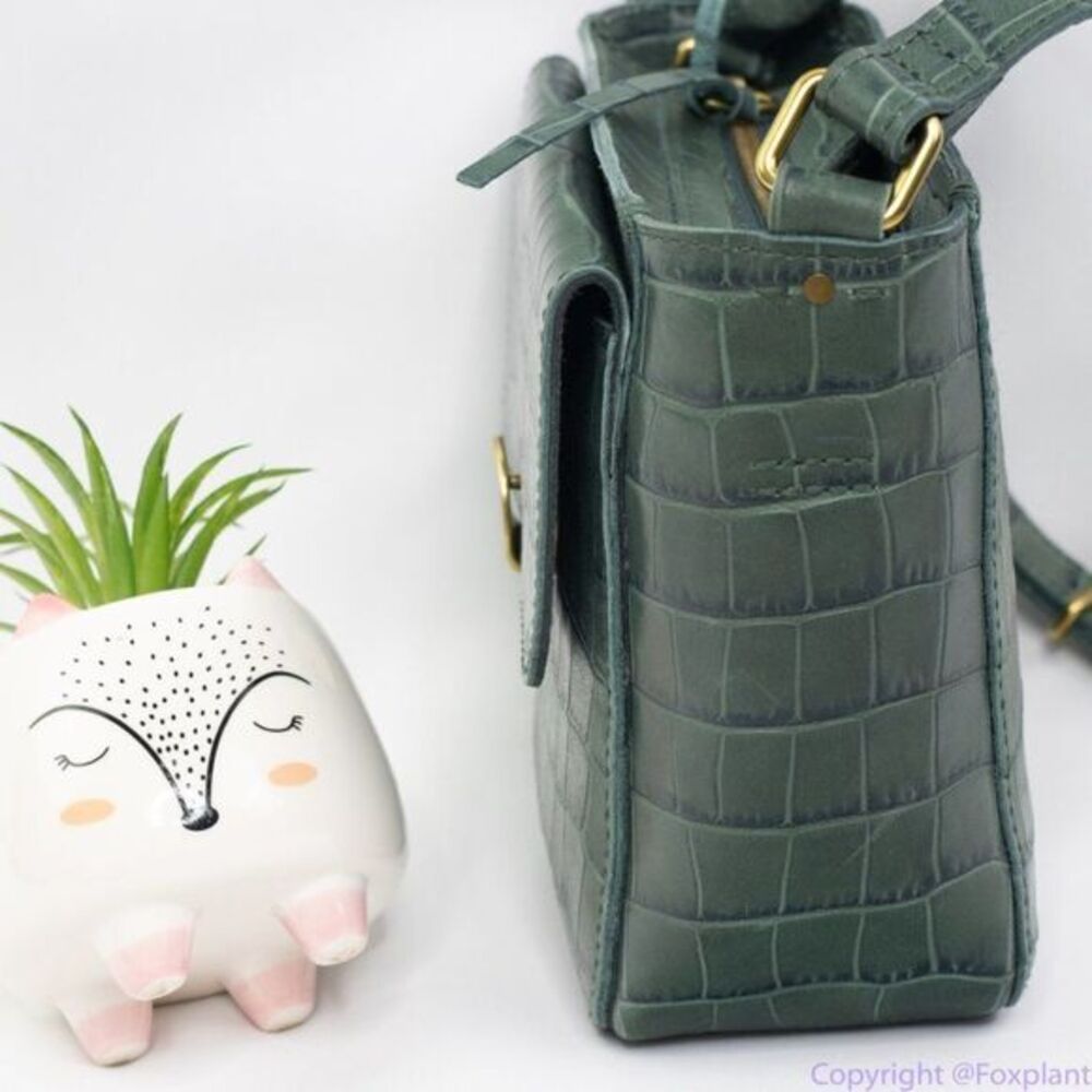 New! Madewell The Mini Abroad Crossbody Bag Croc Embossed Leather - Picture 7 of 16